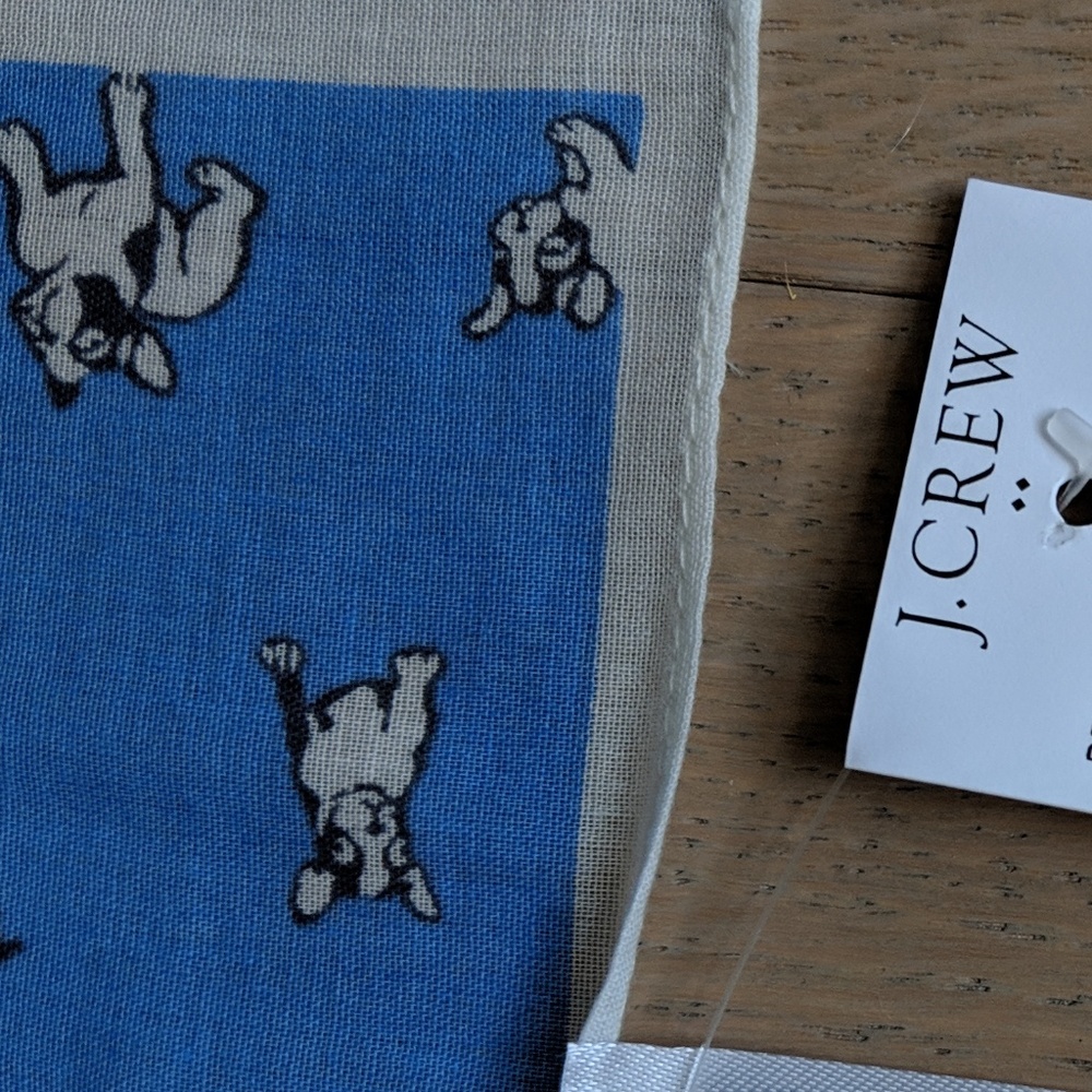 J. Crew Factory Frenchie Printed Cotton Scarf